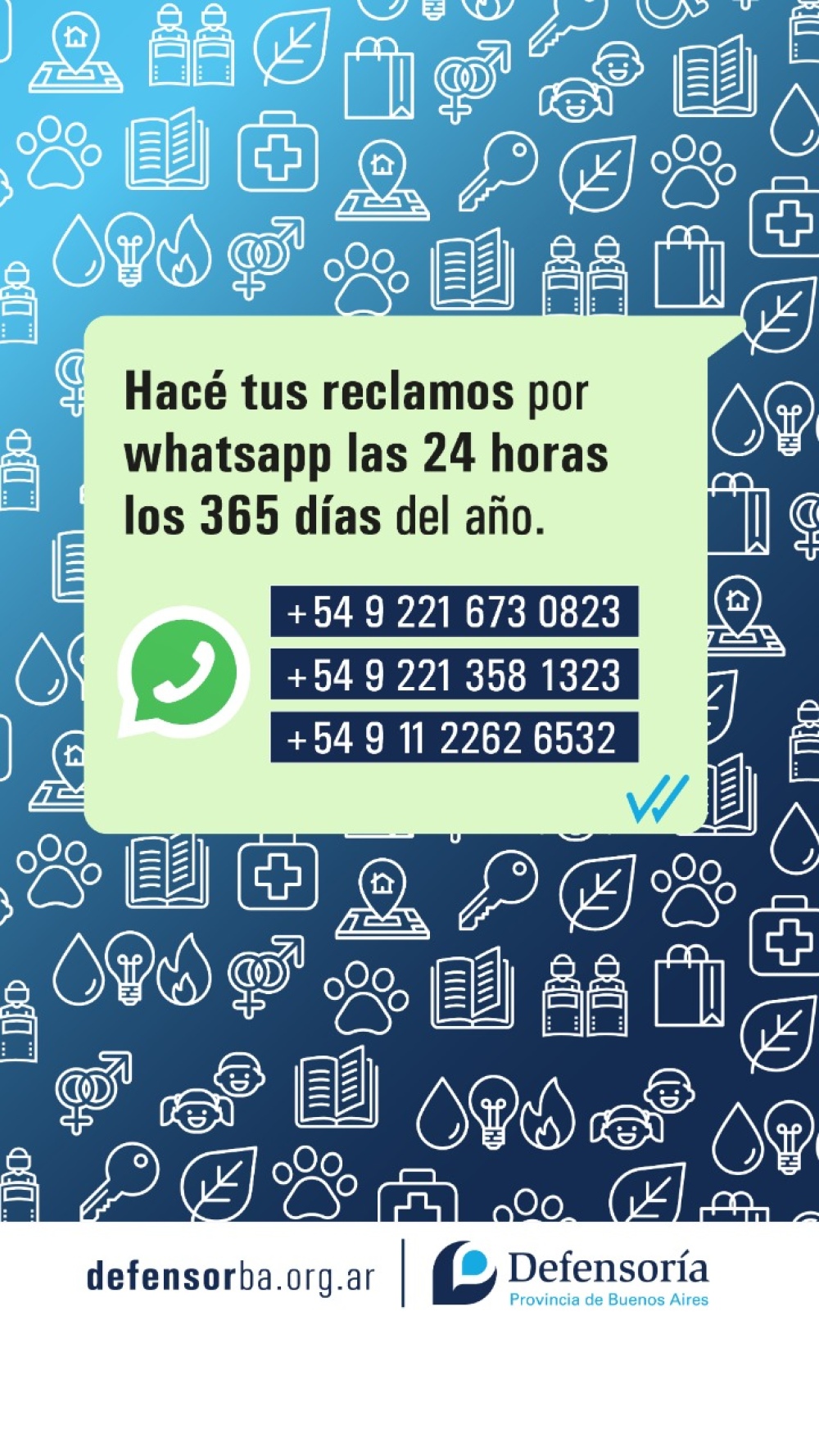 DEFENSORÍA DEL PUEBLO RECIBE RECLAMOS LAS 24 HORAS