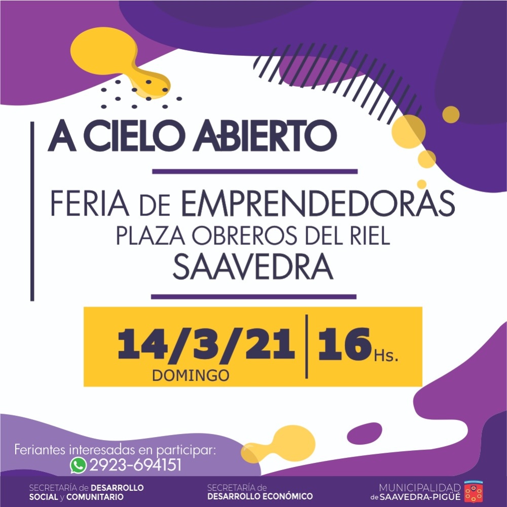 FERIA DE EMPRENDEDORAS EN SAAVEDRA