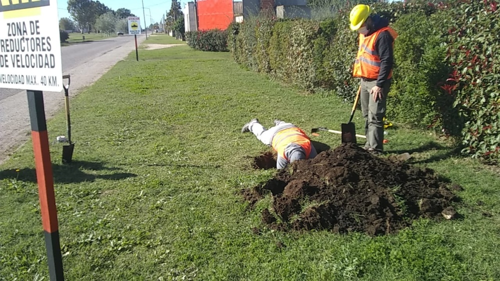 Después de 10 años se reactivó la obra de cloacas en Espartillar