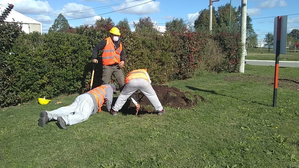 Después de 10 años se reactivó la obra de cloacas en Espartillar