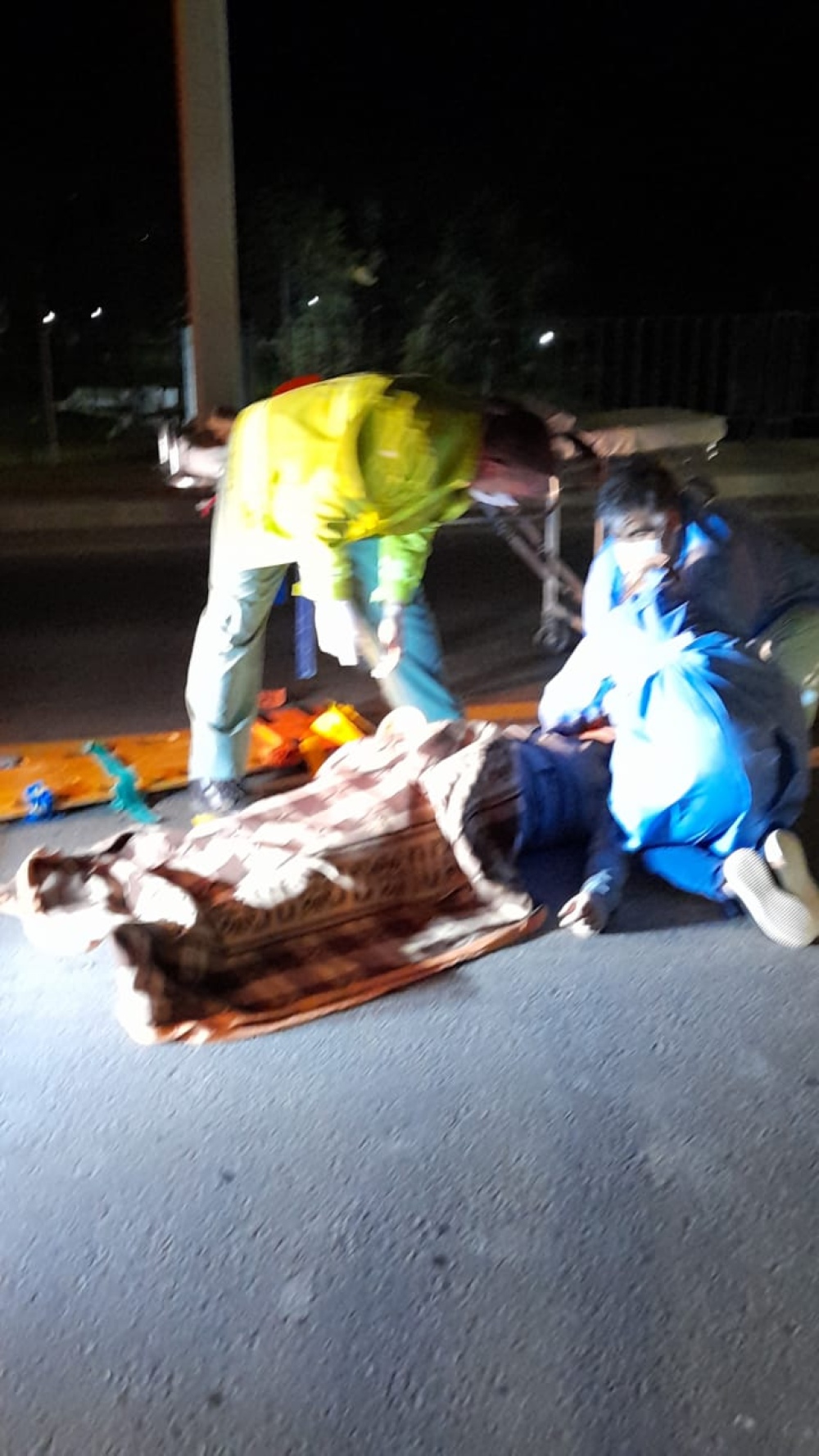 Una joven accidentada en el puente de las monjas