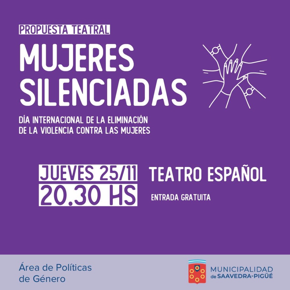 Propuesta teatral en el día internacional de la eliminación de la violencia contra las mujeres