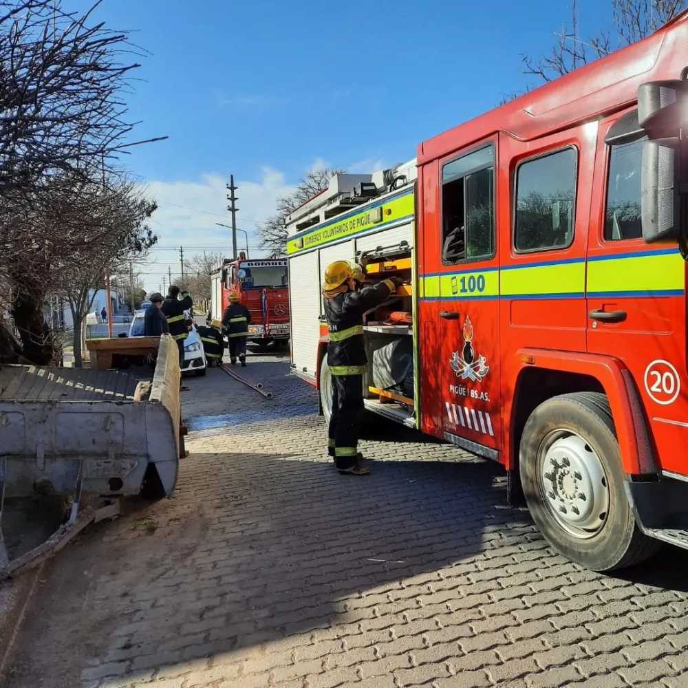 Incendio en un galponcito