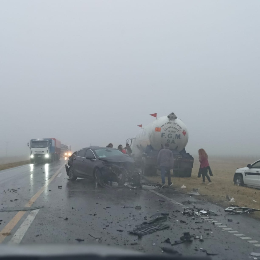 Parte policial sobre accidente en ruta 33