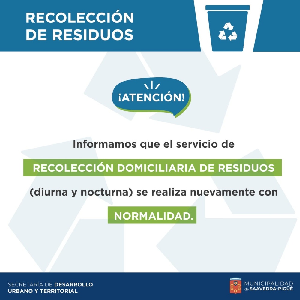 SE REALIZA RECOLECCIÓN DE RESIDUOS