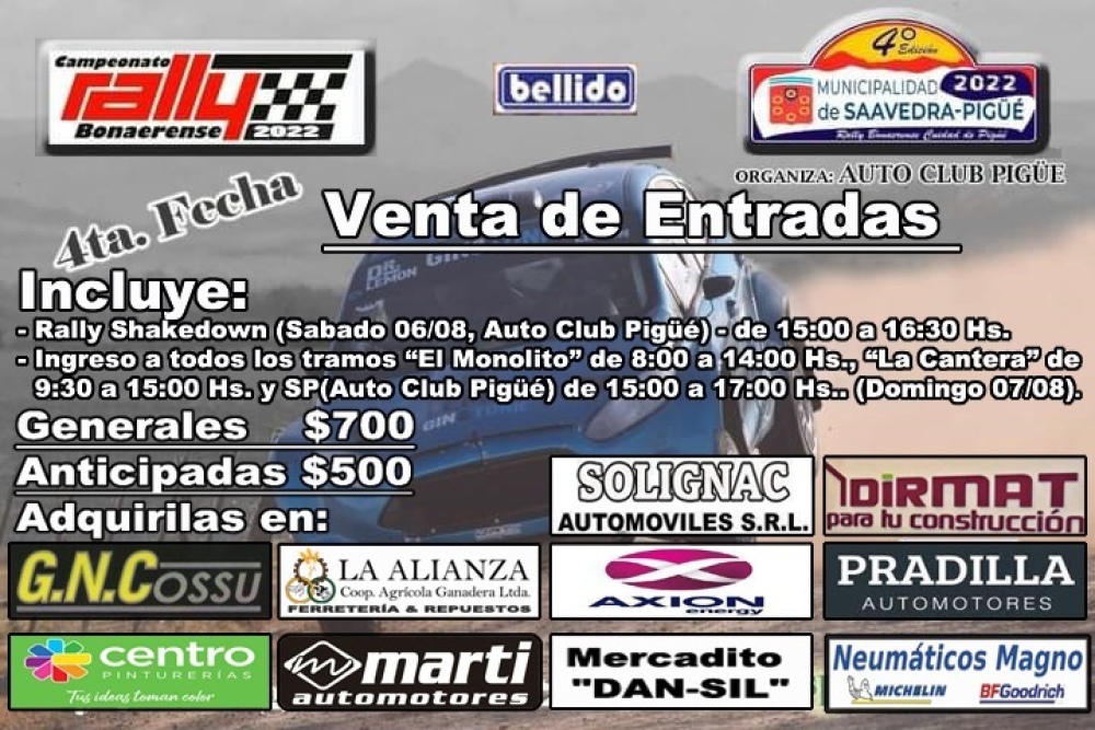 Todo listo para el Rally bonaerense por las sierras de Pigüé