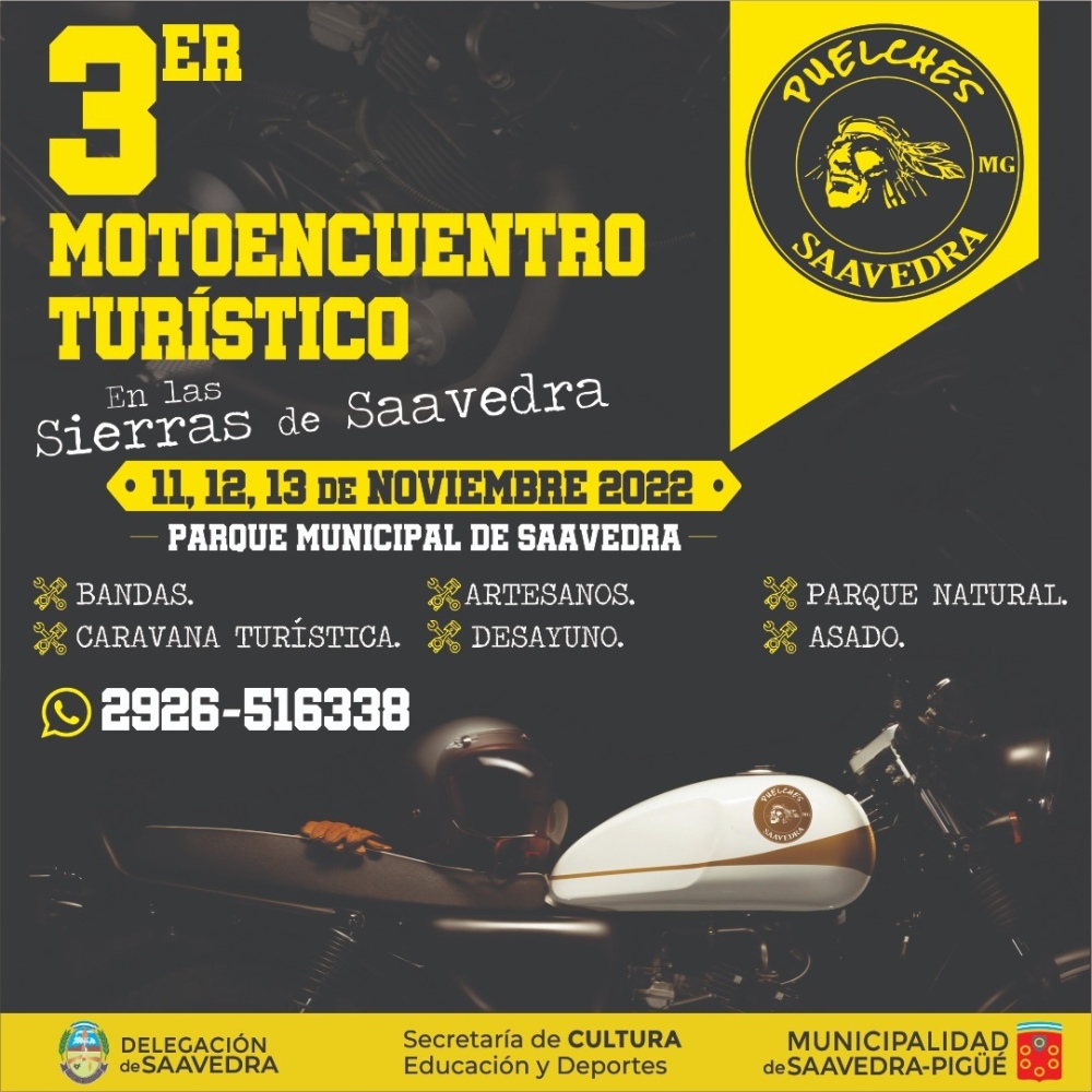 Arranca el 3er. Motoencuentro en Saavedra