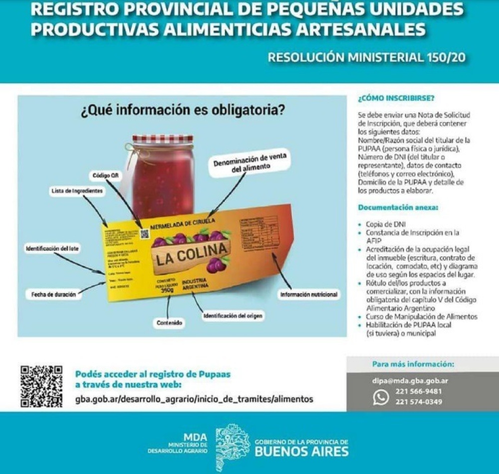 ¿Cómo habilitar un emprendimiento alimenticio artesanal en la provincia?