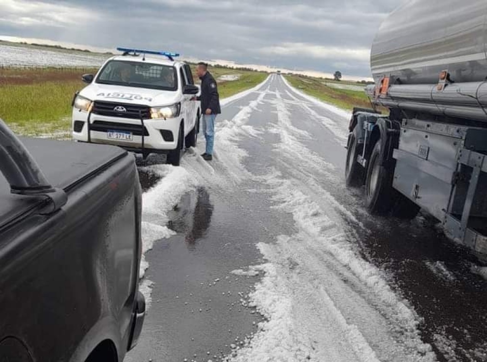 Importe caída de granizo en la zona