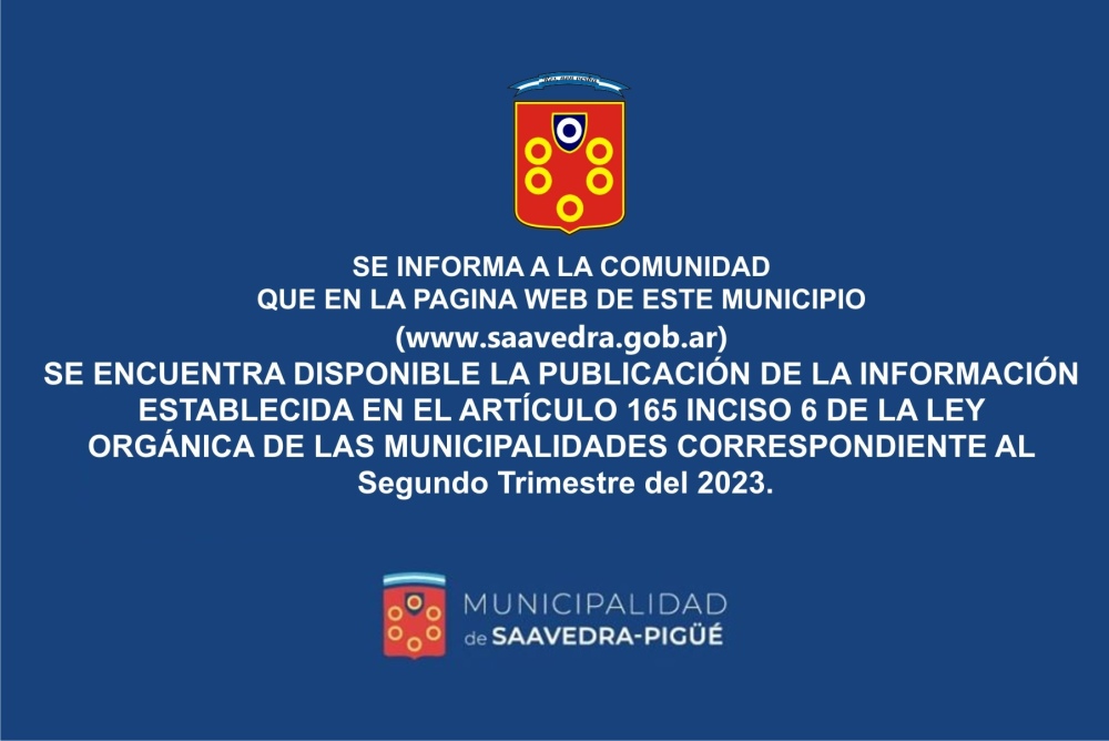 MUNICIALIDAD DE SAAVEDRA (PIGÜÉ)