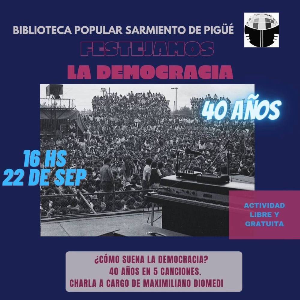 Festejos por los 40 años de la democracia en la Biblioteca Sarmiento