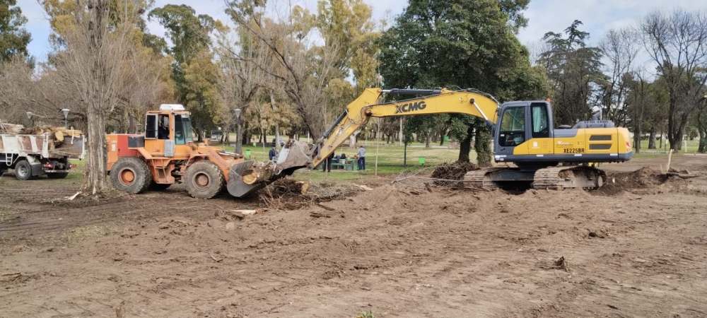 Obras en el Parque Municipal de Pigüé