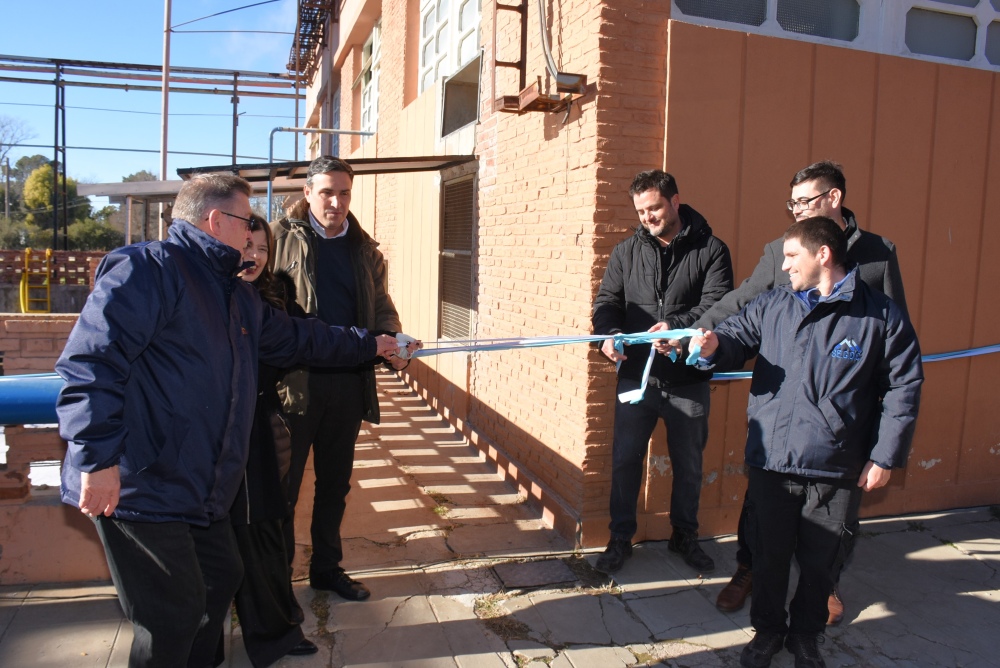 Inauguración de la obra en la Planta de Tratamientos de Efluentes Industriales en Textiles Pigüé