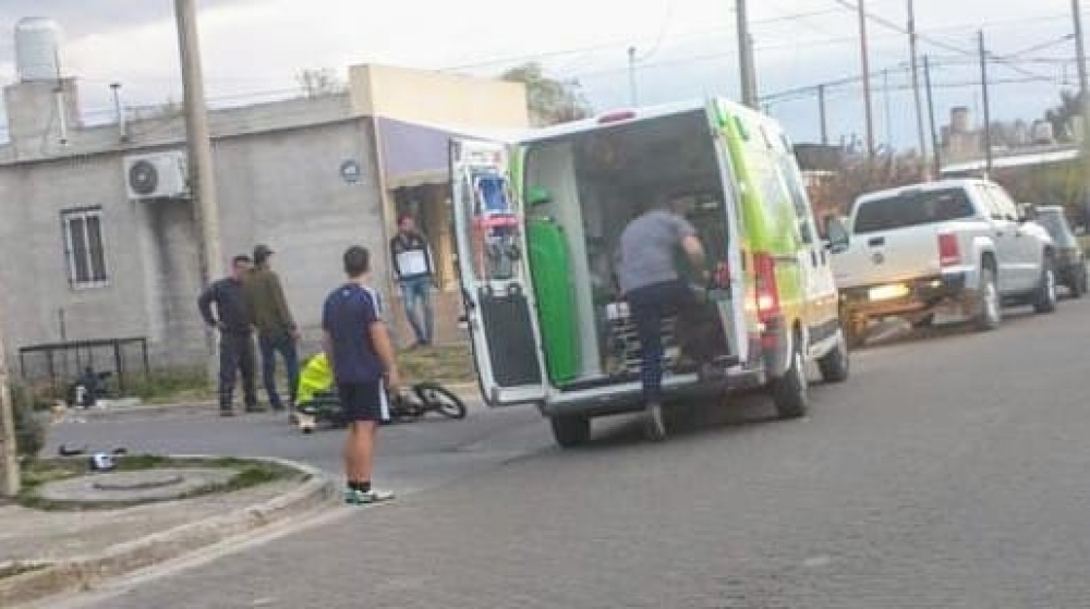 Accidente en calle Namuncurá y Chile