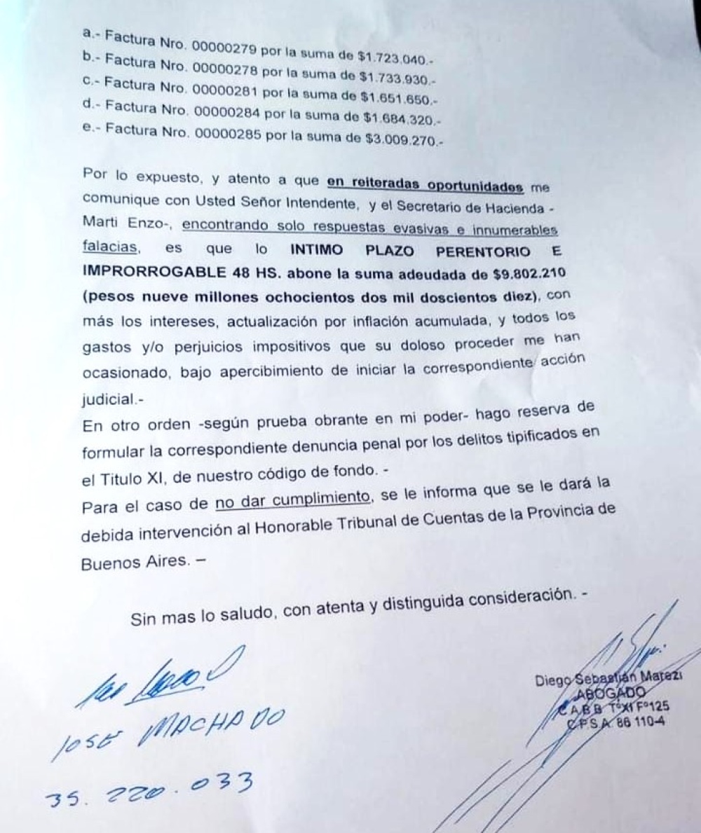 Proveedor reclama el pago de 5 órdenes al Municipio