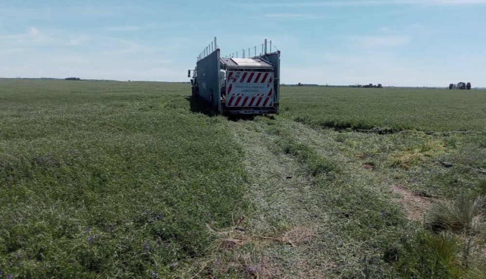 Dos camiones involucrados en un accidente en km 95 de la Ruta 33