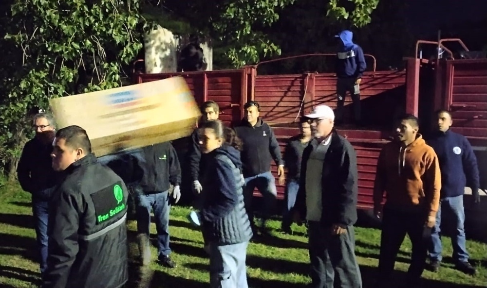 El Tren Solidario pasó por Pigüé en su Ruta de ayuda a Bahía Blanca