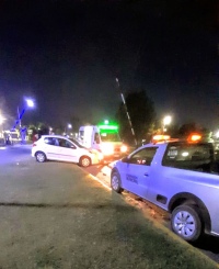 Accidente a la altura del cruce ferroviario