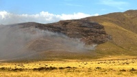 Bomberos de Pigüé colaboran en el control de incendio por rayo en las Sierras de Tornquist