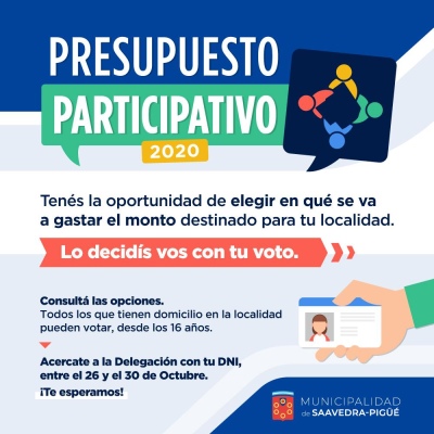 SE PONE EN MARCHA EL PRESUPUESTO PARTICIPATIVO 2020