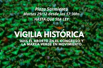 VIGILIA POR LA LEY DEL ABORTO LEGAL