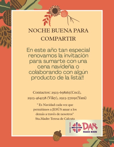 CARITAS INVITA A DONAR CENAS NAVIDEÑAS