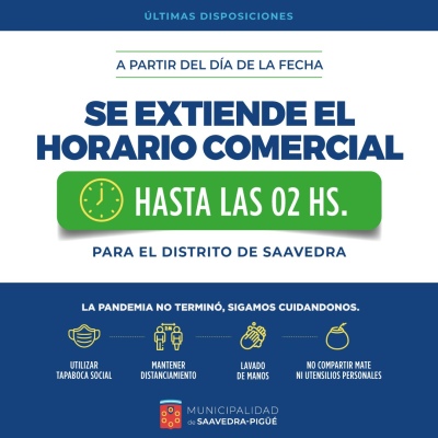 EXTIENDEN EL HORARIO DE CIRCULACIÓN Y COMERCIAL