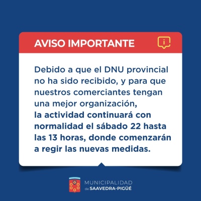 AVISO IMPORTANTE PARA LOS COMERCIANTES