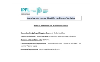 INSCRIBEN INSTRUCTORES PARA FORMACIÓN PROFESIONAL