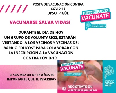 Barrio Ducos: voluntarios inscriben para vacunación Covid