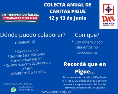 Este finde: Colecta anual de Cáritas