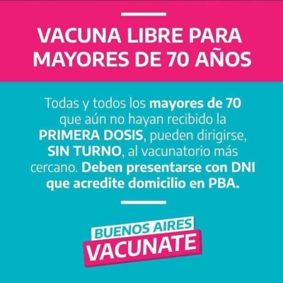 ATENCIÓN A TODOS LOS MAYORRS DE 70 AÑOS!!!