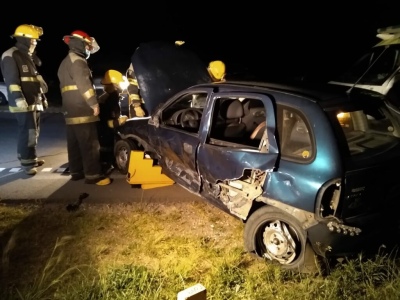 Una pigüense chocó el la ruta 33