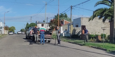 Bachean las calles de Pigüé