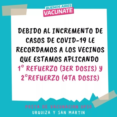 Covid: menos vacunación y más contagios preocupa a salud municipal