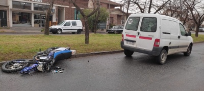 Se accidentó un motociclista