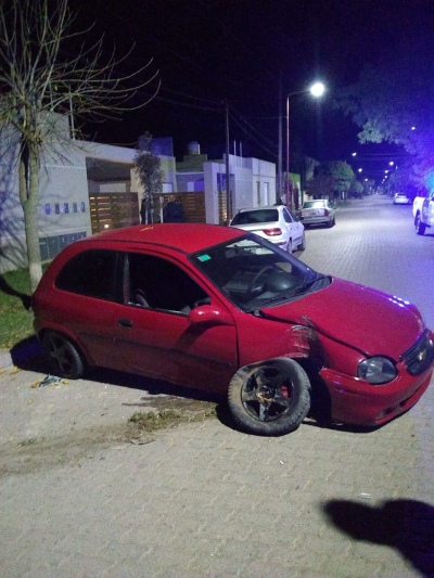 UN AUTO COLISIONÓ CONTRA UN ÁRBOL