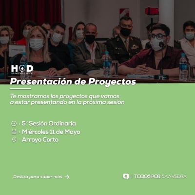 PRESENTACIÓN DE PROYECTOS DE TODOS POR SAAVEDRA