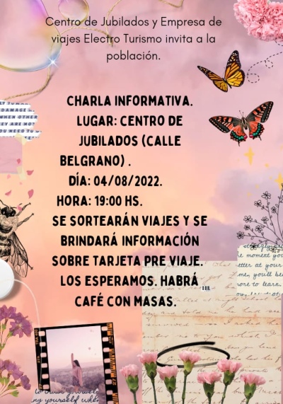 Oferta turística imperdible en el centro de jubilados de Pigüé