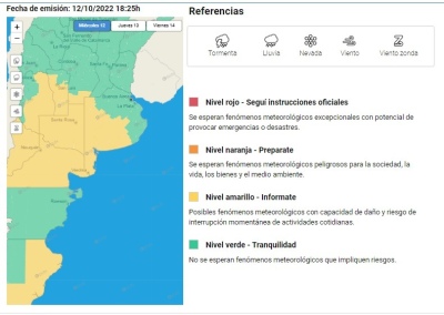 ALERTA METEOROLÓGICO POR FUERTES VIENTOS