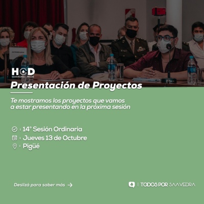 Todos Por Saavedra presenta sus proyectos para la sesión de mañana