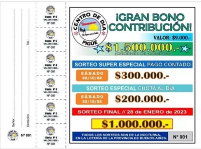 El bono del Centro de Día tiene ganadora