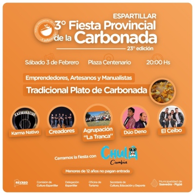 SE VIENE EL 3º FIESTA PROVINCIAL DE LA CARBONADA