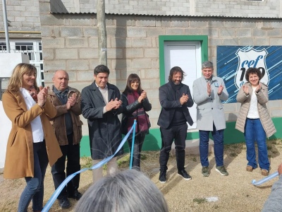 Inauguración de obras en el CEF 189 de la localidad de Saavedra