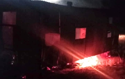 Incendió en una casilla rural