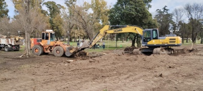 Obras en el Parque Municipal de Pigüé